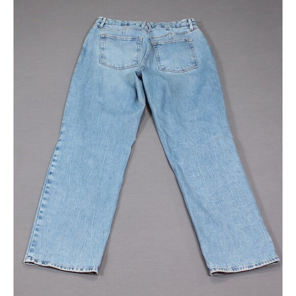 Good American Good 90'S Straight Leg Jeans High Rise Stretch Tag Sz 6/28 (31X32) - Picture 4 of 10